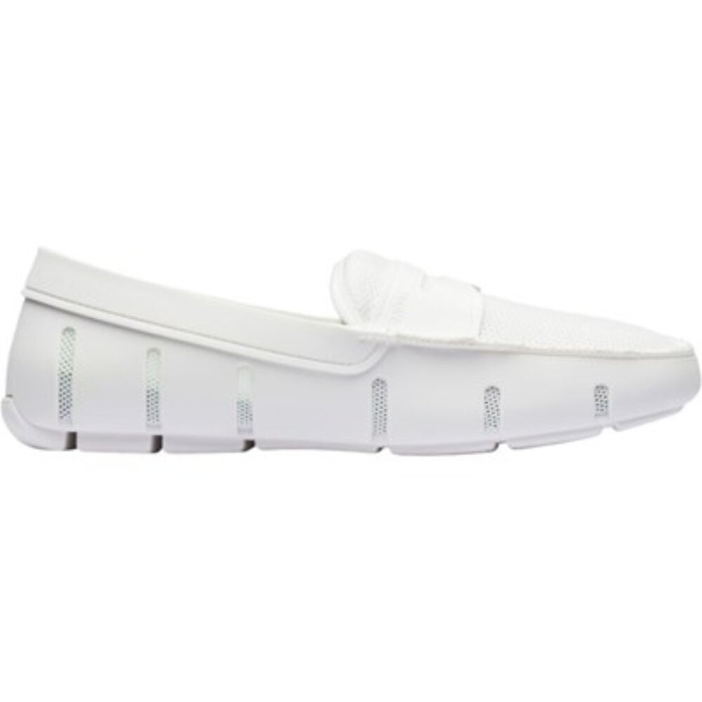 Swims - Mens Penny Loafer, size 11 US mens, color white.